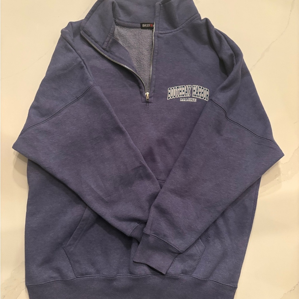 Boothbay Harbor Women's 1/4 Zip Sweater - Blue/Purple